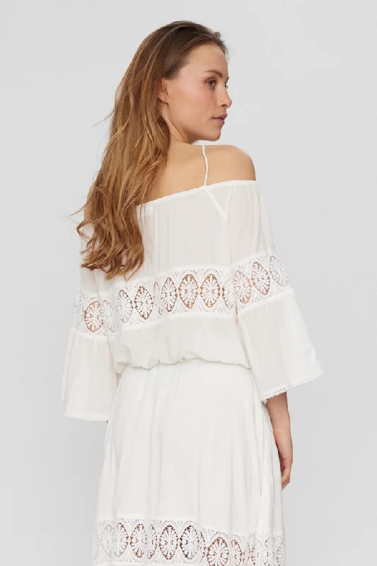 Gaia Blouse Bright White Double-Layered Blouse