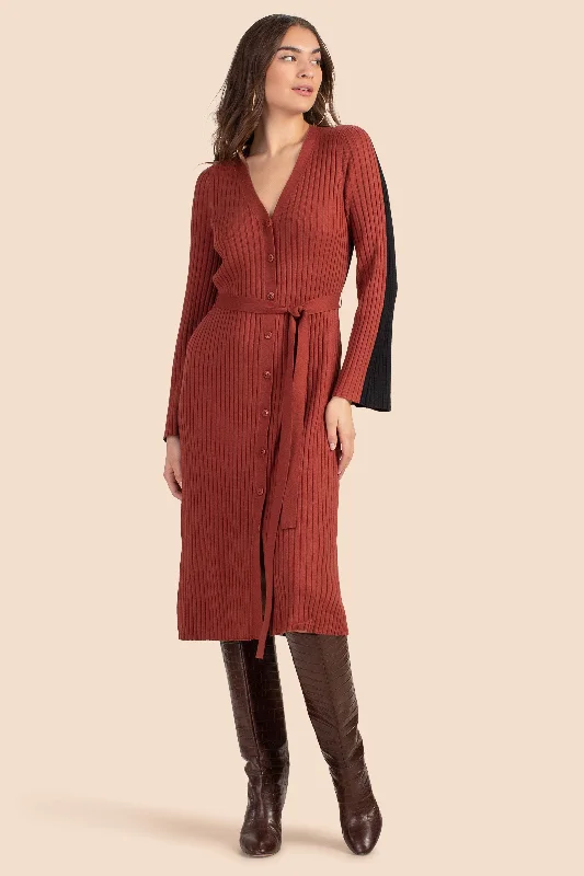 Mercer Sweater Dress Real Fur Shearling Chenille