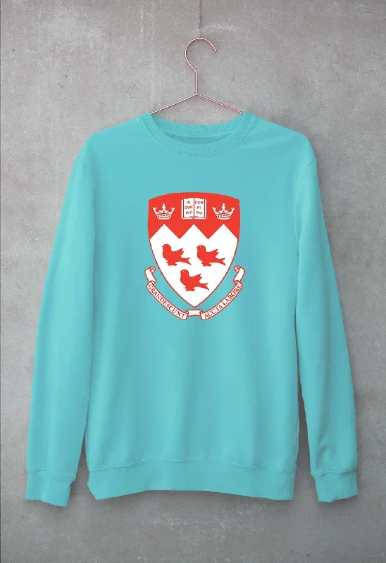 McGill University Unisex Sweatshirt for Men/Women Hoodie with Typography Text Message McGill University Unisex Sweatshirt for Men/Women Hoodie with Typography Text Message