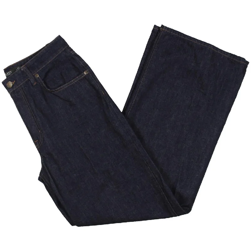 Womens Mid-Rise Everyday Wide Leg Jeans Casual Light Wash Jeans