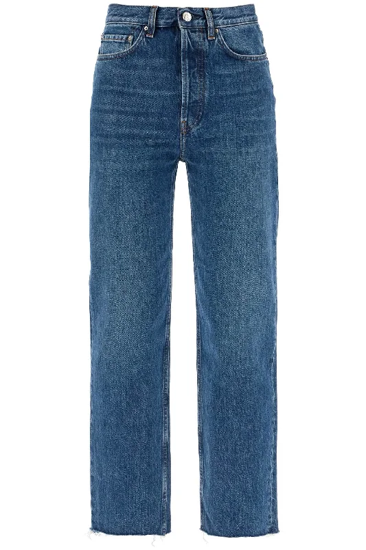 Toteme Women's Classic Cut Cropped Jeans Elegant Bootcut Fit Jeans