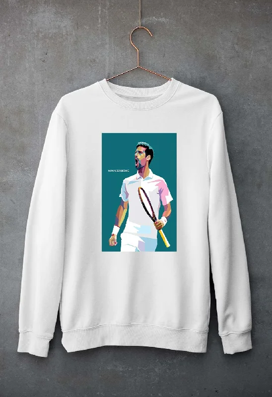 Novak Djokovic Tennis Unisex Sweatshirt for Men/Women Hoodie with Front Slit Layering Stylish Novak Djokovic Tennis Unisex Sweatshirt for Men/Women Hoodie with Front Slit Layering Stylish