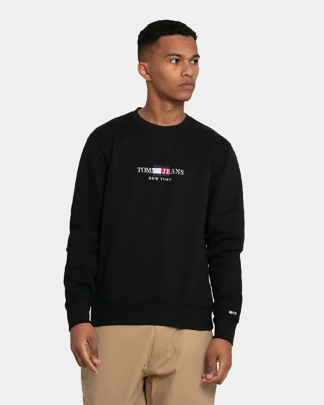 Tommy Jeans Timeless Crewneck Black Chic Vintage-Inspired Denim Jeans