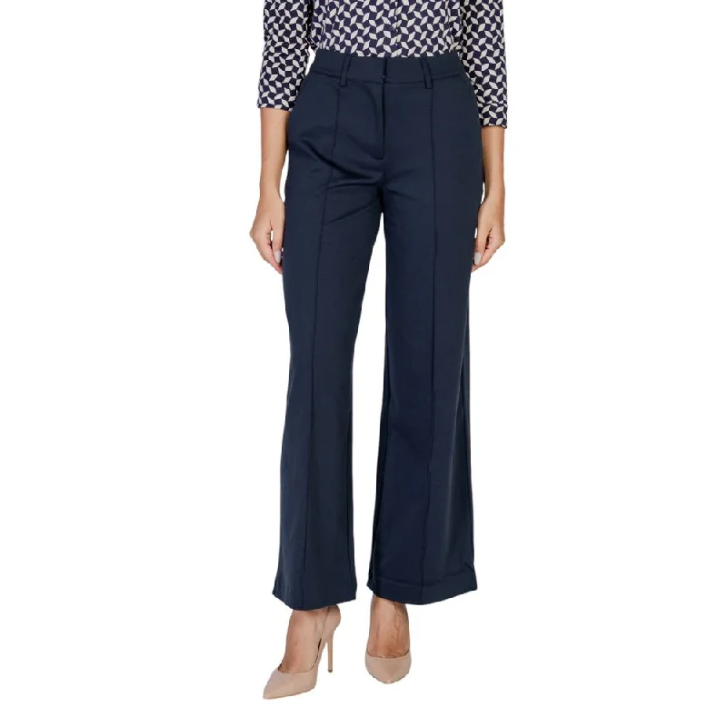 ICHI  Polyester Jeans & Women's Pant Trendy Colored Denim Jeans