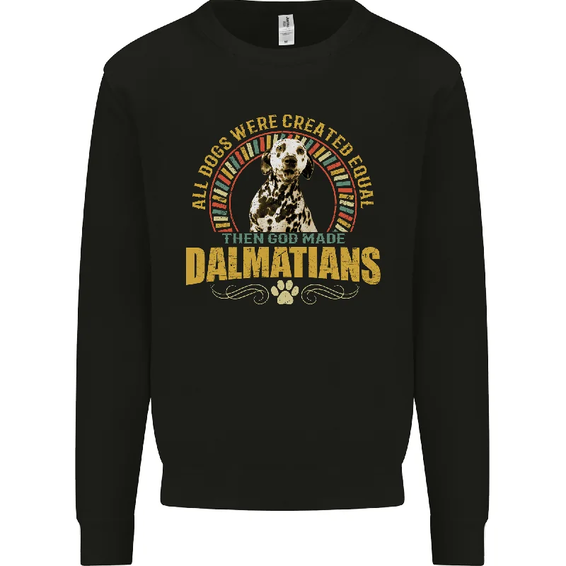 A Dalmatian Dog Mens Sweatshirt Jumper Hoodie with Mock Neck Collared Structured