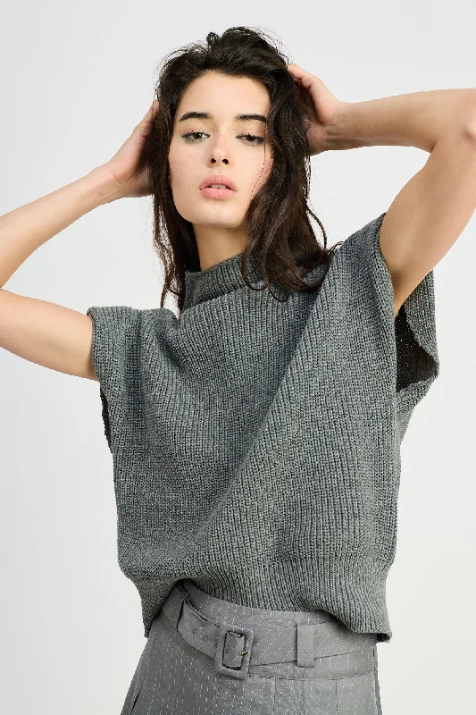 Karalie Knit Sweater Vest Lace Blend Ribbed Blend Corduroy Blend