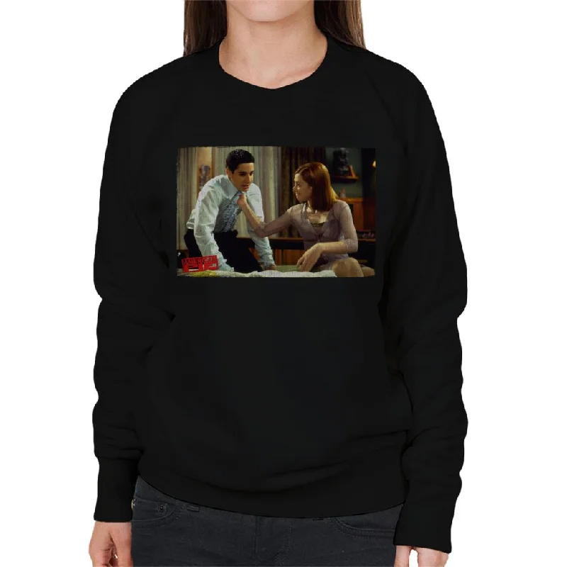 American Pie Jim And Michelle Women's Sweatshirt Hoodie with Batwing Sleeves Loose Dramatic American Pie Jim And Michelle Women's Sweatshirt Hoodie with Batwing Sleeves Loose Dramatic