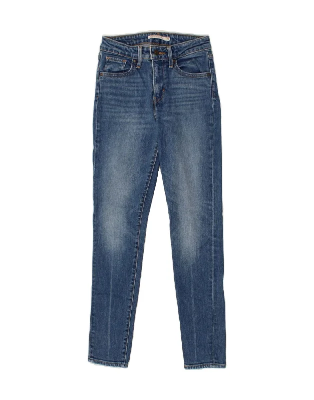 LEVI'S Womens High Rise Skinny Jeans W24 L30 Blue Cotton Elegant High-Waisted Flared Jeans LEVI'S Womens High Rise Skinny Jeans W24 L30 Blue Cotton Elegant High-Waisted Flared Jeans