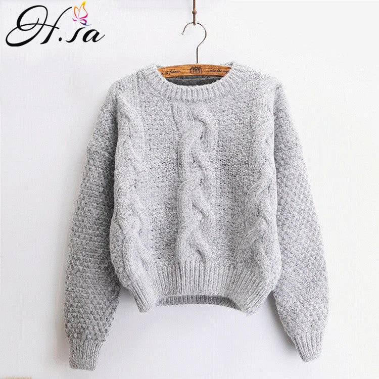 H.SA Women Sweaters Warm Pullover and Jumpers Crewneck Mohair Pullover Twist Pull Jumpers Autumn 2017 Knitted Sweaters Christmas Open Front Closed Front Wrap Front H.SA Women Sweaters Warm Pullover and Jumpers Crewneck Mohair Pullover Twist Pull Jumpers Autumn 2017 Knitted Sweaters Christmas Open Front Closed Front Wrap Front