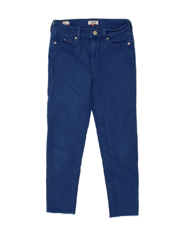 TOMMY HILFIGER Womens Nora Capri Mid Rise Skinny Jeans W26 L23 Blue Comfortable Mid-Rise Jeans