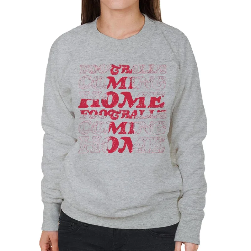 Football's Coming Home Cascade Flag Outline Women's Sweatshirt Hoodie with Hem Elastic Stretchable Comfortable Football's Coming Home Cascade Flag Outline Women's Sweatshirt Hoodie with Hem Elastic Stretchable Comfortable
