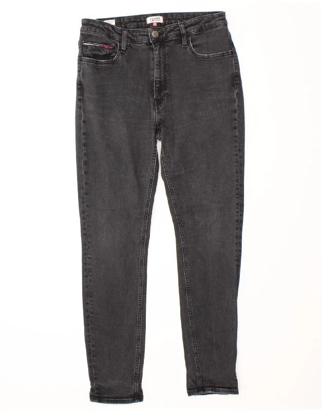 TOMMY HILFIGER Womens Santana High Rise Skinny Jeans W31 L30 Grey Cotton Comfortable Stretch Denim Jeans