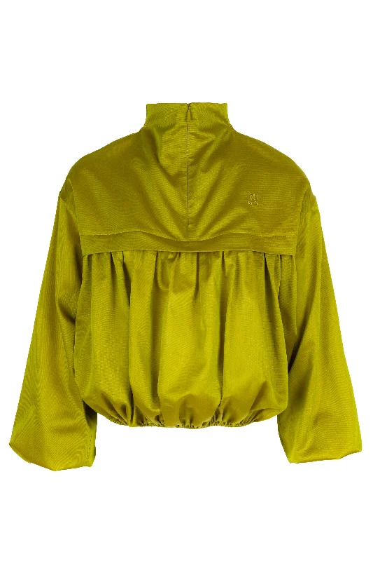 Mustard Turtleneck Blouse Modern Work Blouse