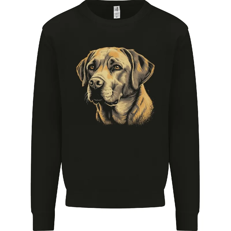 A Cute Labrador Dog Mens Sweatshirt Jumper Hoodie with Earth Tones Natural Calm