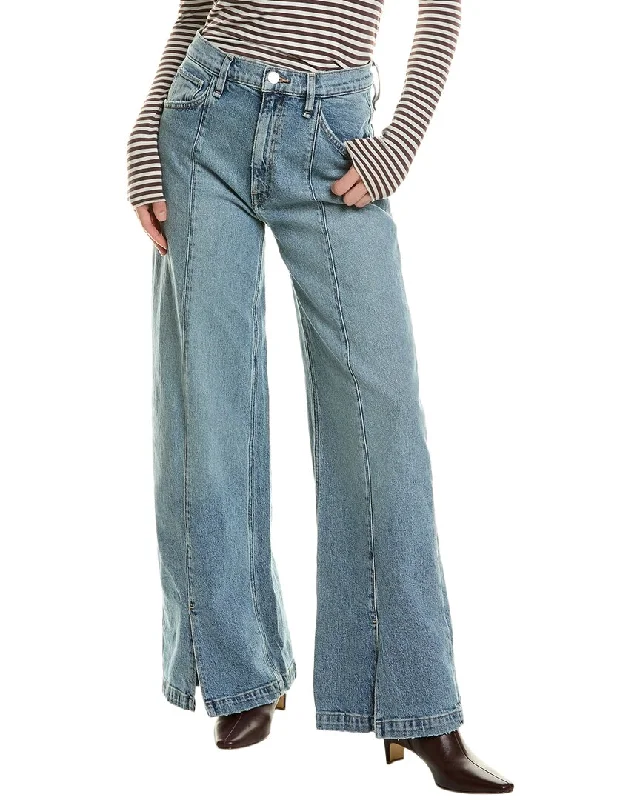 HUDSON Jeans James Caribbean Breeze High-Rise Wide Leg Jean Trendy Cut-Off Denim Shorts