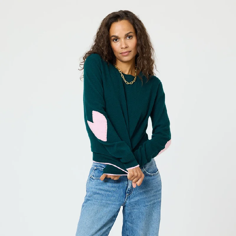 Kerri Rosenthal - Patchwork Cashmere Sweater Solid Color Striped Floral Print