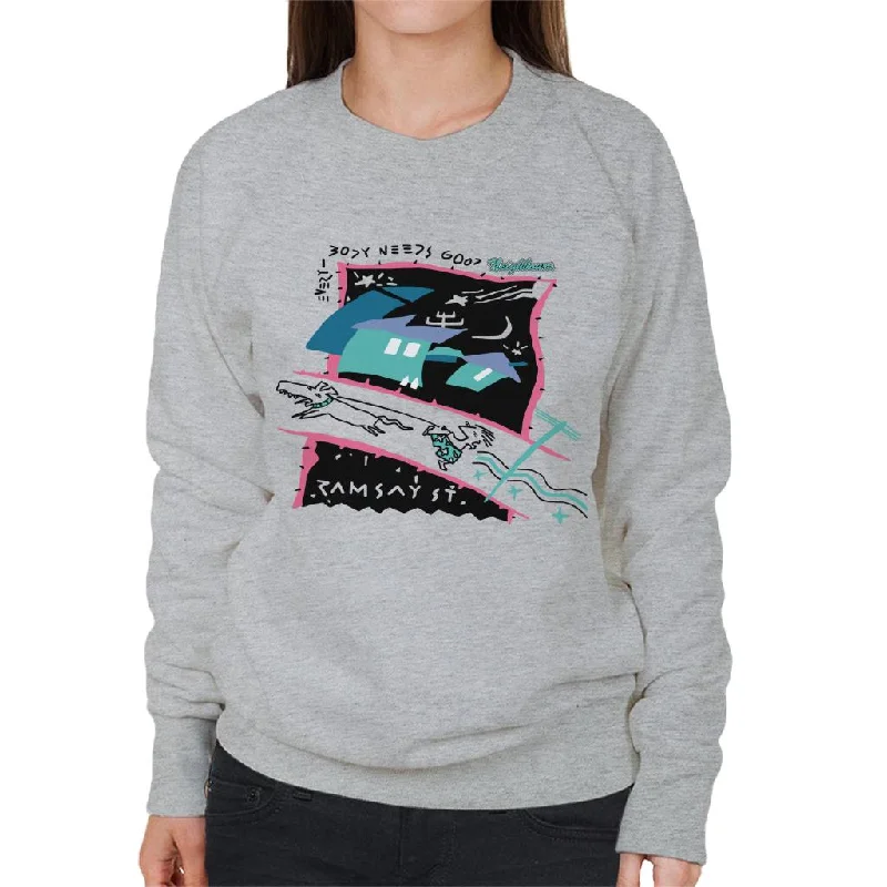 Neighbours Retro Montage Women's Sweatshirt Hoodie with Pastel Soft Subtle