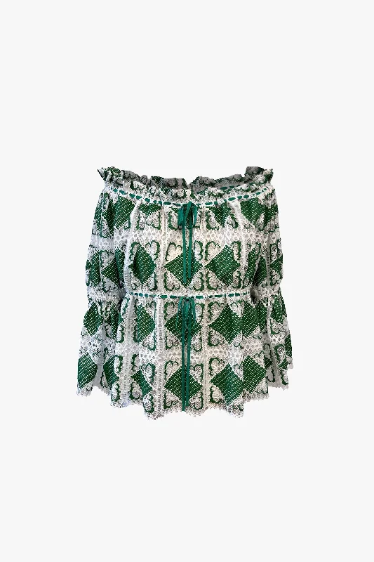 Lattice Lace Blouse Office-Ready Blouse