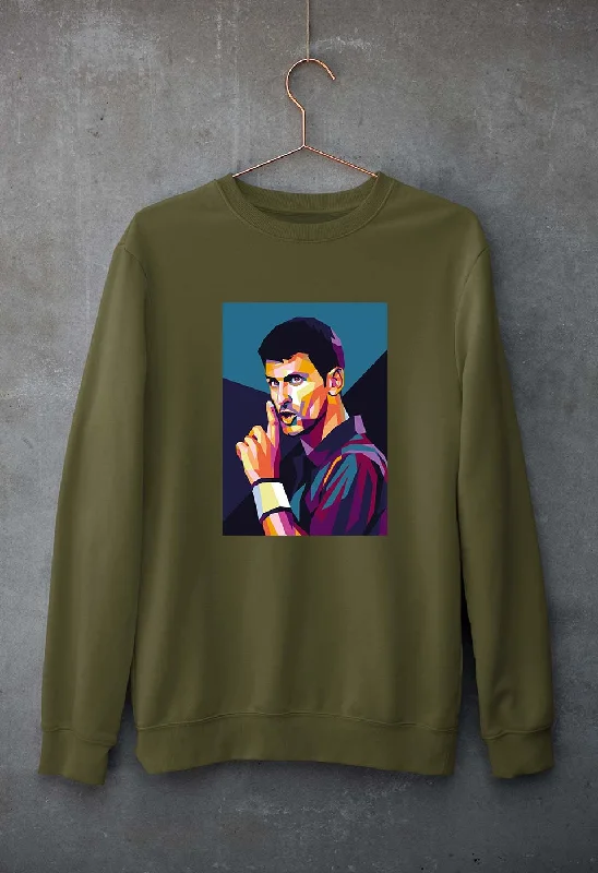 Novak Djokovic Tennis Unisex Sweatshirt for Men/Women Hoodie with Hem Drawcord Adjustable Customizable Novak Djokovic Tennis Unisex Sweatshirt for Men/Women Hoodie with Hem Drawcord Adjustable Customizable