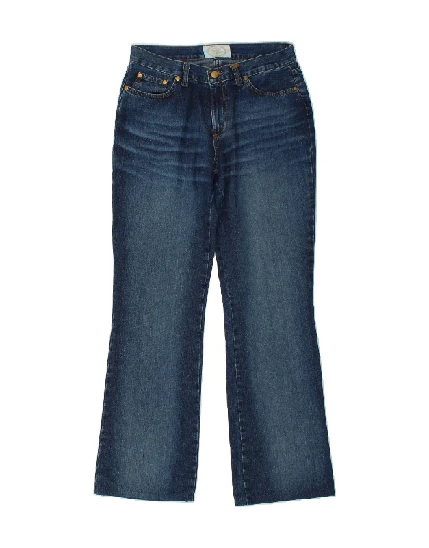 SWISH Womens Bootcut Jeans W30 L30 Navy Blue Cotton Stylish Relaxed Fit Skinny Jeans