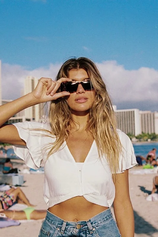 White Sands Tie Blouse Office-Ready Blouse
