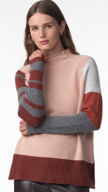 Women's Block Colour Sweater Satin Fabric Silk Fabric Chiffon Fabric