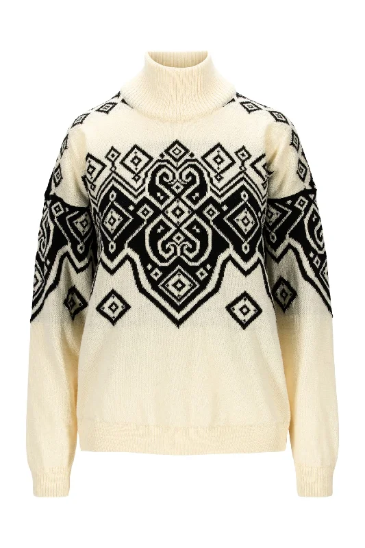 Women's Falun Norwegian Wool Sweater Collared Crew Neck Turtle Neck
