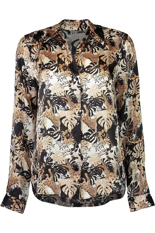Tyler Long Sleeve Blouse - Black Panther Peter Pan Blouse