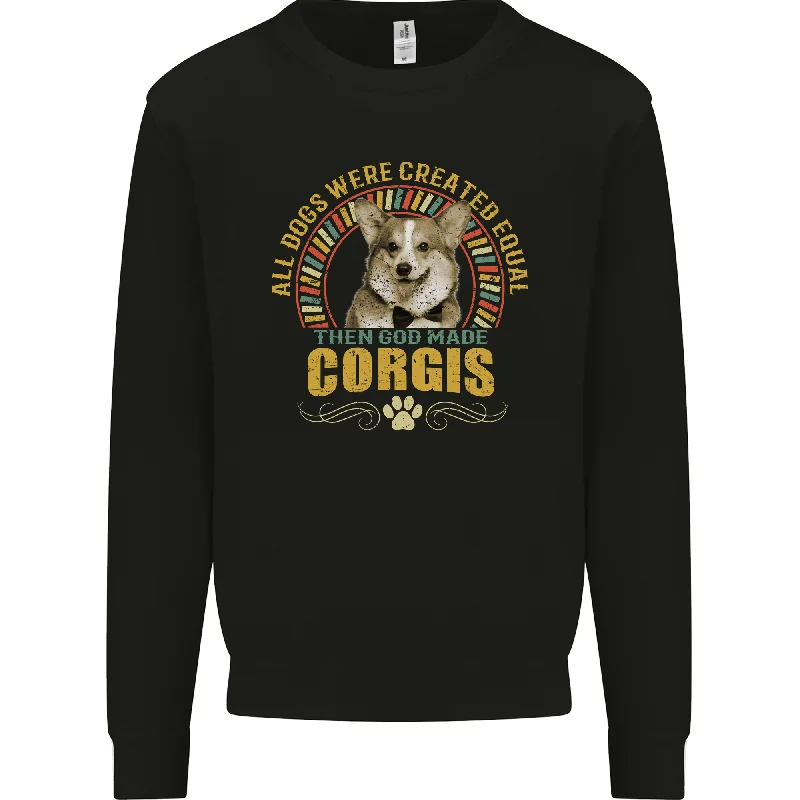 A Corgi Dog Mens Sweatshirt Jumper Hoodie with Gradient Ombre Colorful
