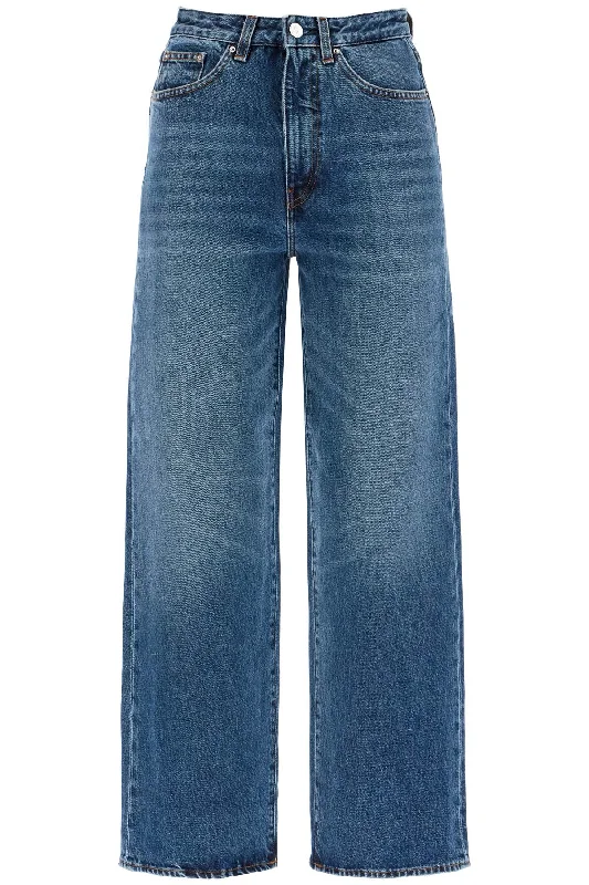 Toteme Women's Cropped Flare Jeans Trendy Skinny High-Waist Jeans