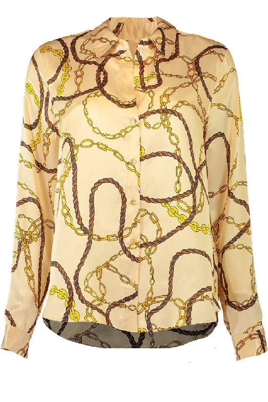 Tyler Holly Long Sleeve Blouse Elegant Embroidery Blouse
