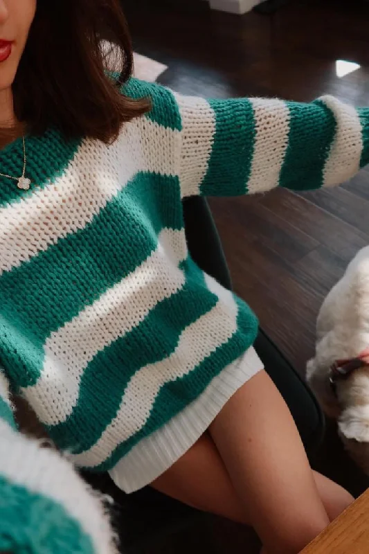 Pre-Order: Green Forget Me Not Jumper Houndstooth Herringbone Solid