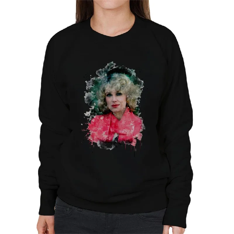 TV Times Joanna Lumley Paint Splatter Women's Sweatshirt Hoodie with Patch Decorative Personalized TV Times Joanna Lumley Paint Splatter Women's Sweatshirt Hoodie with Patch Decorative Personalized
