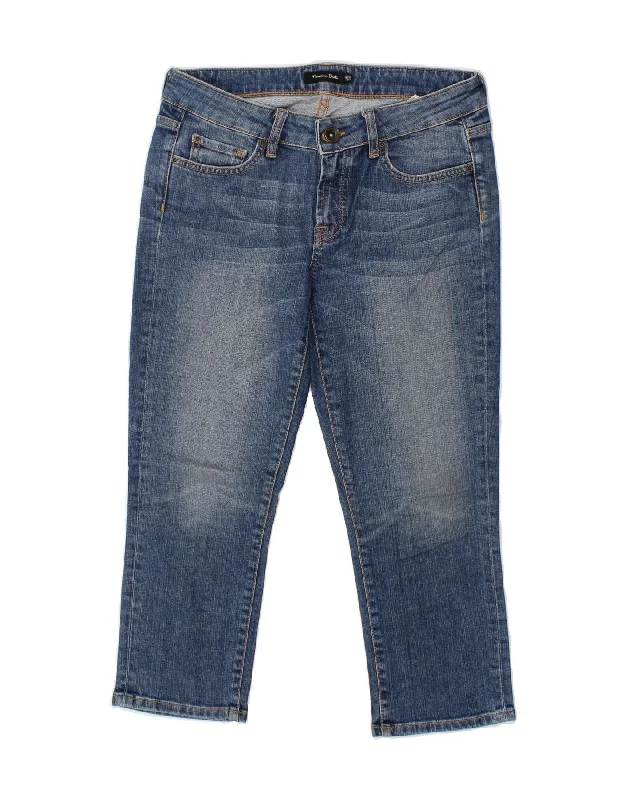 MASSIMO DUTTI Womens Capri Jeans EU 38 Small W28 L22 Blue Cotton Comfortable Zip-Up Skinny Jeans MASSIMO DUTTI Womens Capri Jeans EU 38 Small W28 L22 Blue Cotton Comfortable Zip-Up Skinny Jeans