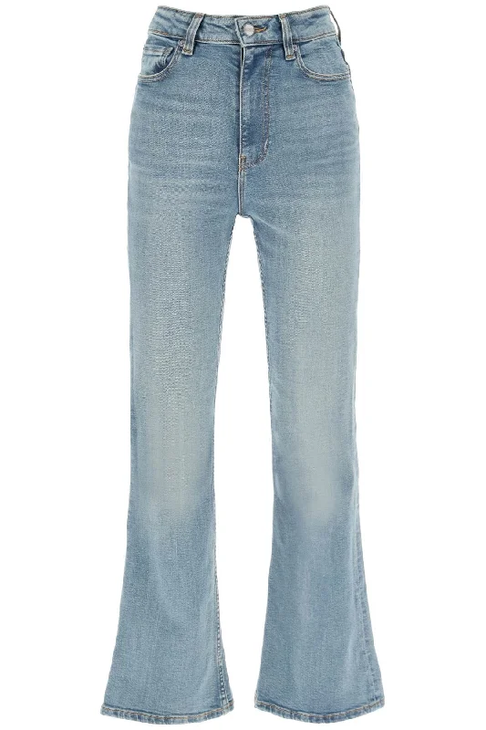 Ganni Women's Bootcut Jeans Cozy Tencel Blend Denim Jeans