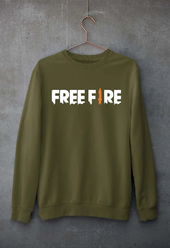 free fire Unisex Sweatshirt for Men/Women Hoodie with Bell Sleeves Flared Feminine