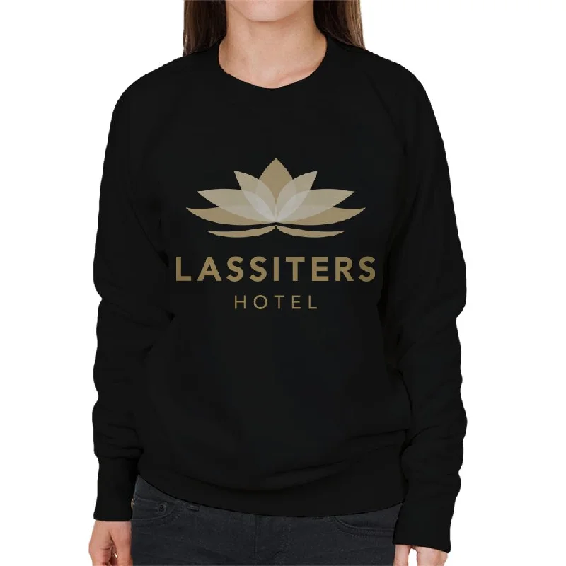 Neighbours Lassiters Hotel Logo Women's Sweatshirt Hoodie with Turtle Neck Cozy Winter Neighbours Lassiters Hotel Logo Women's Sweatshirt Hoodie with Turtle Neck Cozy Winter
