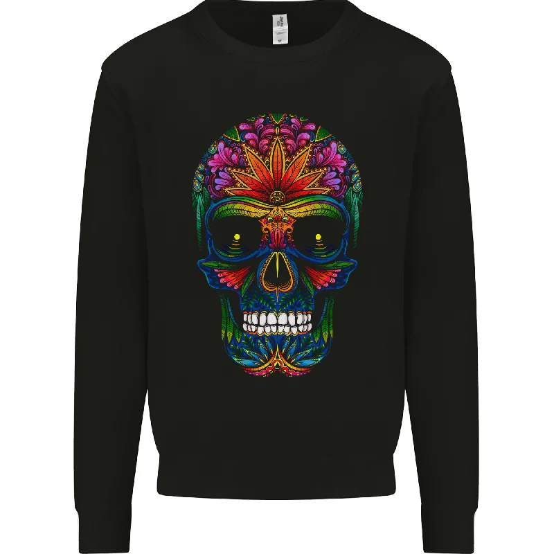 A Day of the Dead Sugar Skull Mens Sweatshirt Jumper Hoodie with Belted Waist Structured Tailored A Day of the Dead Sugar Skull Mens Sweatshirt Jumper Hoodie with Belted Waist Structured Tailored