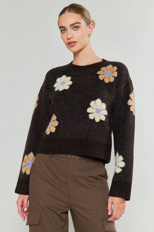NYLAND Aster Flower Sweater Fitted Slim Tailored