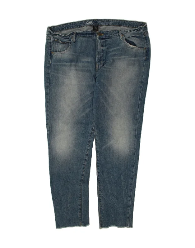 MOSSIMO Womens Slim Jeans US 18 2XL W42 L32  Blue Trendy Low-Rise Slim Jeans