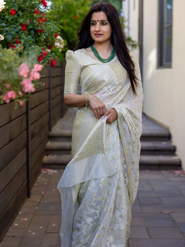 Banarasi Soft Silk woven zari Saree with unstitched Blouse AY40141 Pastel Color Blouse Banarasi Soft Silk woven zari Saree with unstitched Blouse AY40141 Pastel Color Blouse