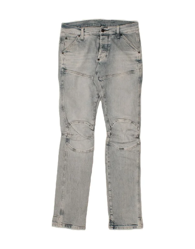 G-STAR Womens Slim Jeans W31 L34 Blue Cotton Trendy Pleated Waist Jeans