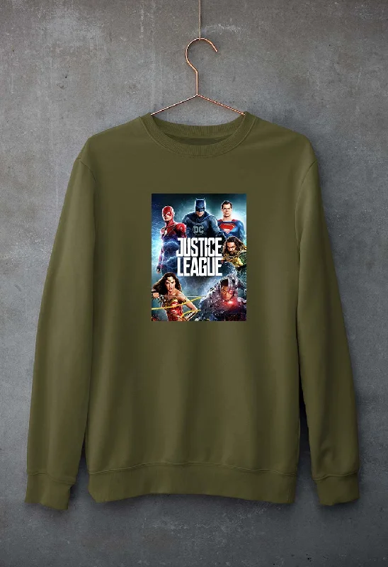 Justice League Unisex Sweatshirt for Men/Women Hoodie with Half-Zip Sporty Casual