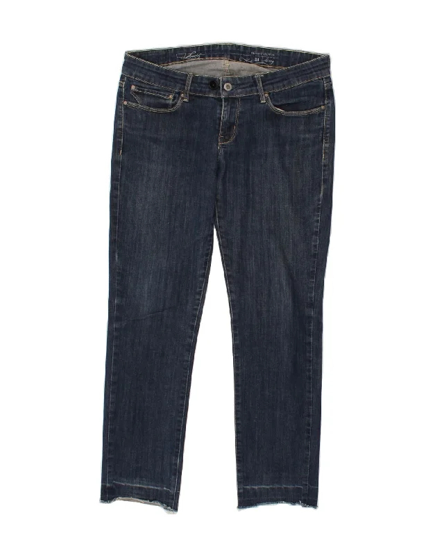LEVI'S Womens Slight Curve Skinny Jeans W31 L27 Navy Blue Cotton Fashionable Slouchy Fit Jeans