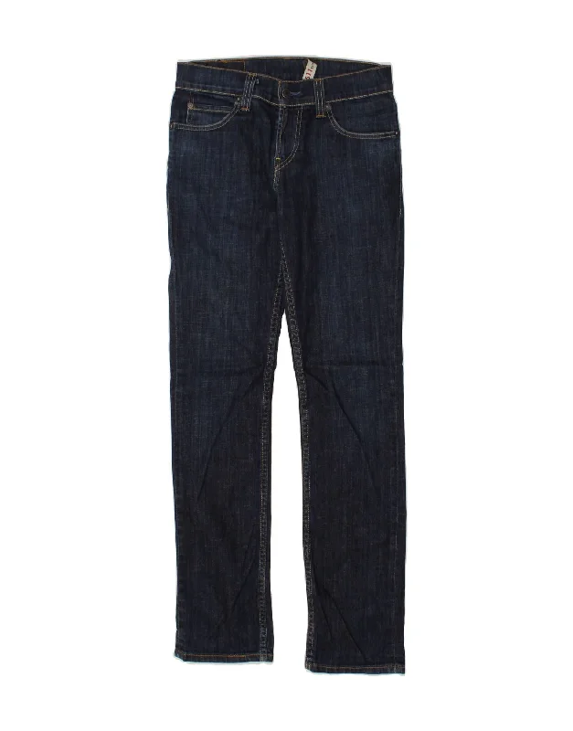 LEVI'S Womens 511 Slim Jeans W31 L34 Navy Blue Cotton Trendy Cut-Off Denim Shorts