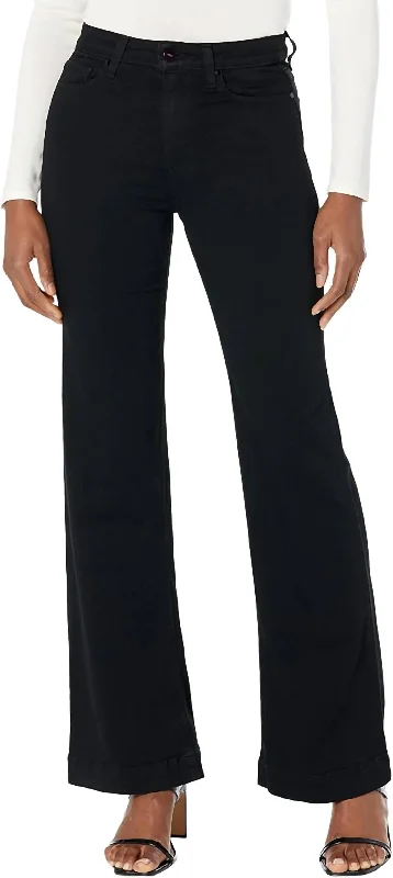 Women's Leenah Jeans In Black Shadow Cozy Tencel Blend Denim Jeans
