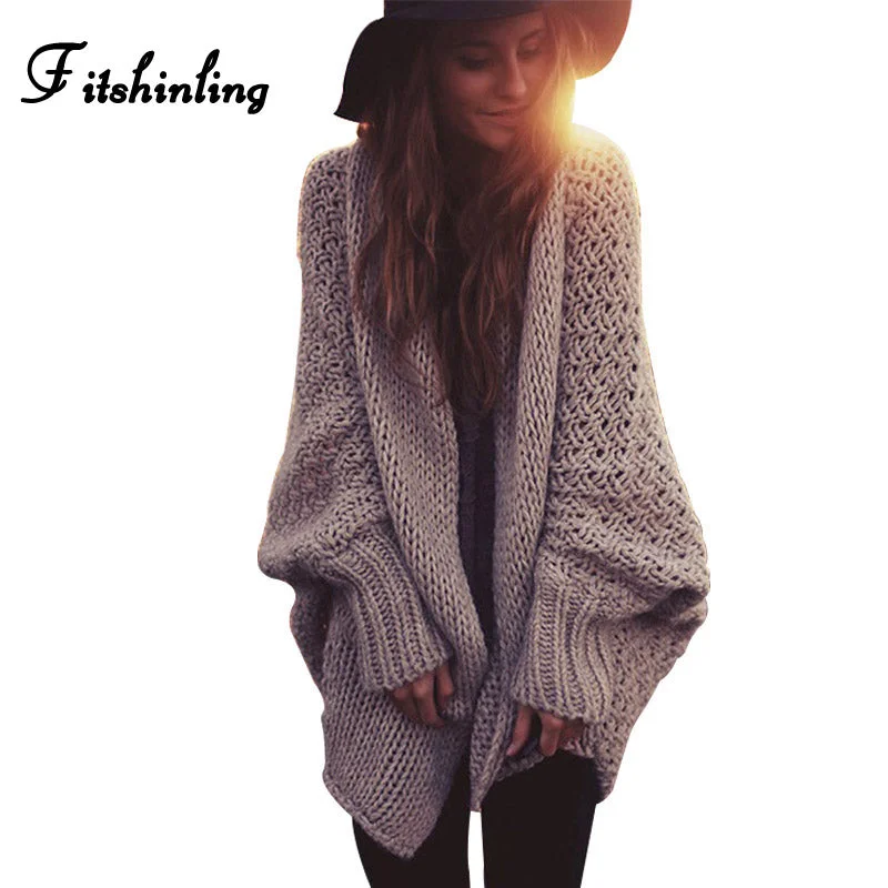 Fitshinling BOHO Winter cardigans for women oversize batwing sleeve sweaters long cardigan female knitted clothes khaki jackets Hooded Sweater Collared Sweater Shawl Collar Fitshinling BOHO Winter cardigans for women oversize batwing sleeve sweaters long cardigan female knitted clothes khaki jackets Hooded Sweater Collared Sweater Shawl Collar