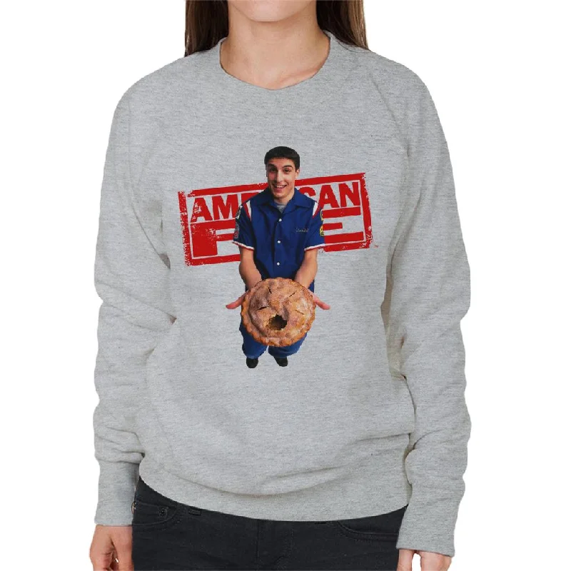 American Pie Jim Holding Eaten Pie Women's Sweatshirt Hoodie with Gradient Ombre Colorful