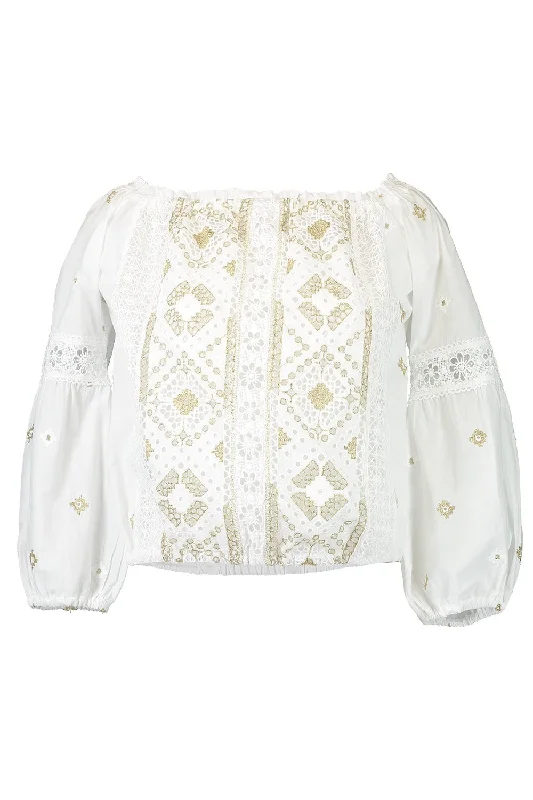 Ametista Blouse Collared Satin Blouse