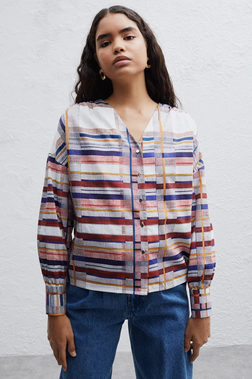 PERSPECTIVE - Caro cotton blouse! 10-12 Lightweight Linen Blouse